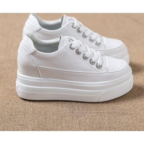 Platform Sneakers New Autumn Women Shoes For Woman Casual Shoes Wild Platform Heels Female Leisure Women White Sneakers A10-33