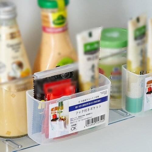 Mini Refrigerator Storage Rack Holder Seasoning Storage Box Sauce Bag Box Kitchen Organizer Storage Holder Rack Kitchen Gadget