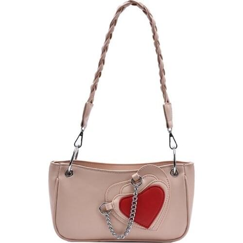 Fashion Romance Women Casual Shoulder Bag loving heart Messenger bag PU Leather Simple Crossbody Bags Handbags Small Flap Bag