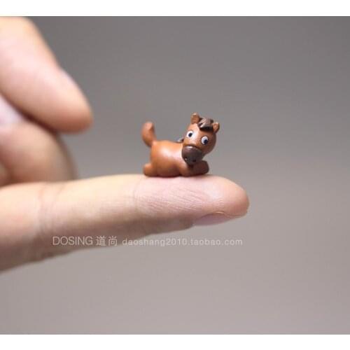 Cartoon Cute Animal Brown Little Horse Model Landscape Accessories Decoration Figurine Action Figures Scene Material Kids Toys