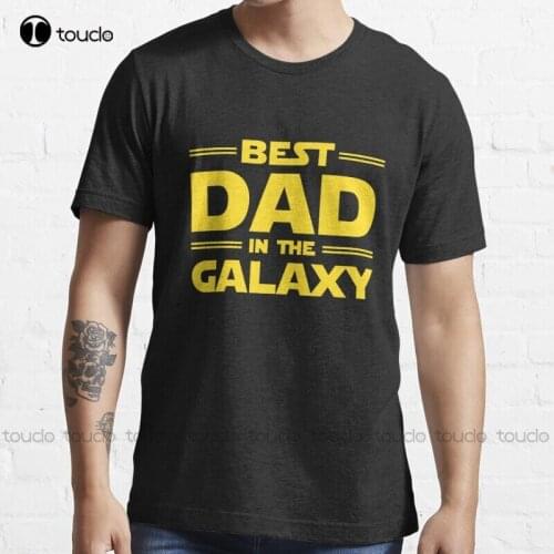 New Best Dad In The Galaxy T-Shirt Cotton Tee Shirt shirt for men Unisex