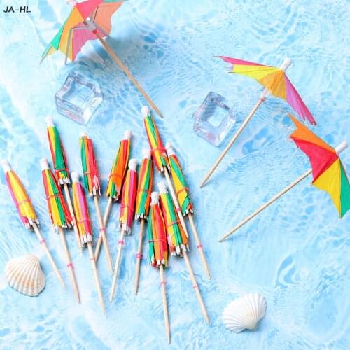 144Pcs New Octagonal Paper Cocktail Umbrella Picks Tropical Tree Drink Paper Umbrell