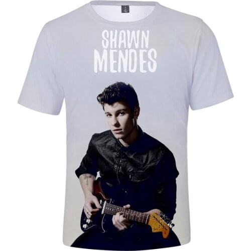 Men and Women 3D T Shirt Shawn Mendes T-shirt Plus Size Camisetas Mujer Poleras De Mujer Hip Hop Tshirt Woman T shirts Tops