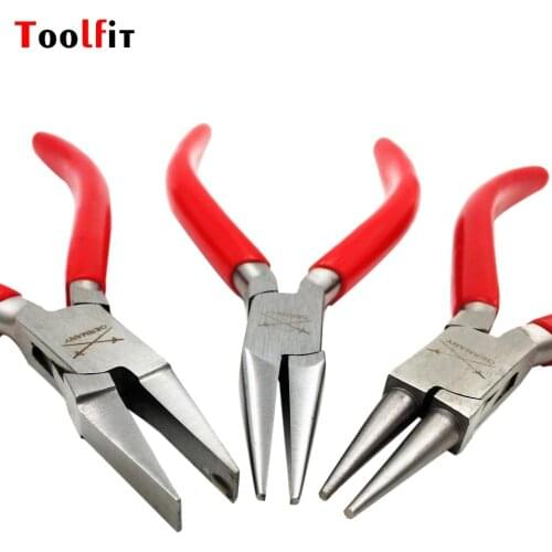 130mm Mini Red Multi Round/Chain/Flat Nose Crimping Plier 115mm Jewellery Making Tools Made in German