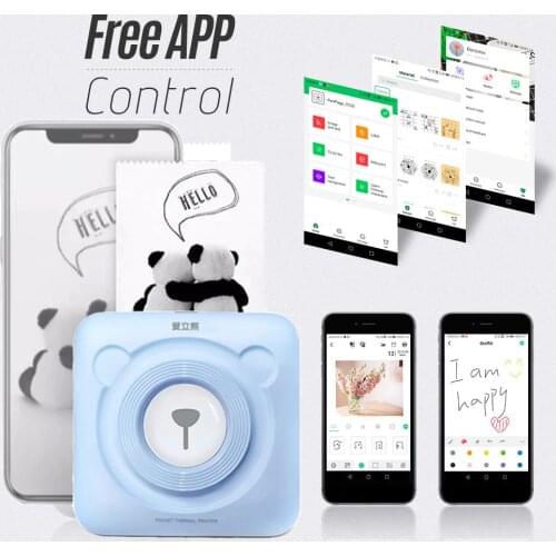 PeriPage Mini Portable Thermal Printer Handheld Photo Printer 58 Mm Printing Wireless Bluetooth Mini Android IOS Printers