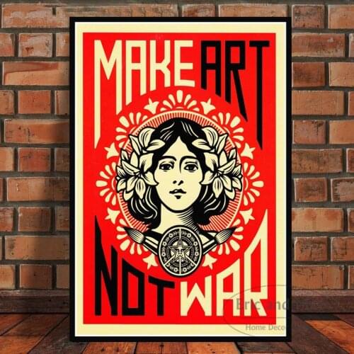 Make Art Not War Pop Bar Posters And Prints Canvas Painting Wall Pictures For Living Room Abstract Decoration Home Decor Obrazy