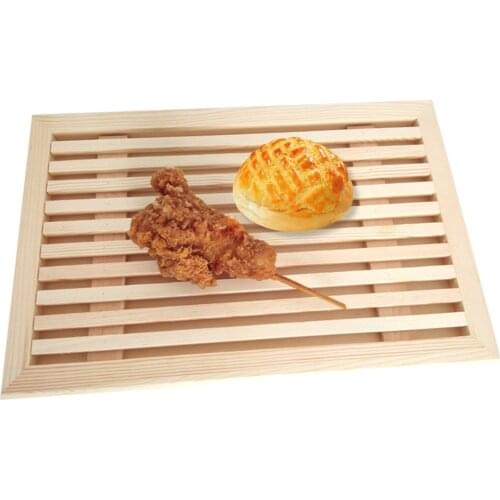 Rectangle Wooden Tray Double-Layer Bread Baking Tray Tableware Dinnerware Food Serving Plate Dessert Plate Dish