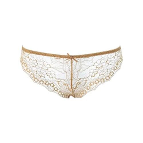 New Simple Sexy Lace Bow Hollow Comfortable Underwear Women Low Rise Briefs Breathable Hip Up Panty