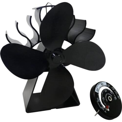 4 Vanes YL906 Burning Stove Fan Fireplace Fans Energy Saving Heat Powered Stove Fan Quiet Heating Fan Or Wood / Log Burner