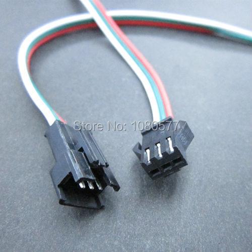 10 pair Male Female JST Connector 3 Pin 300mm length Terminal Wire For LED Strip Connecting