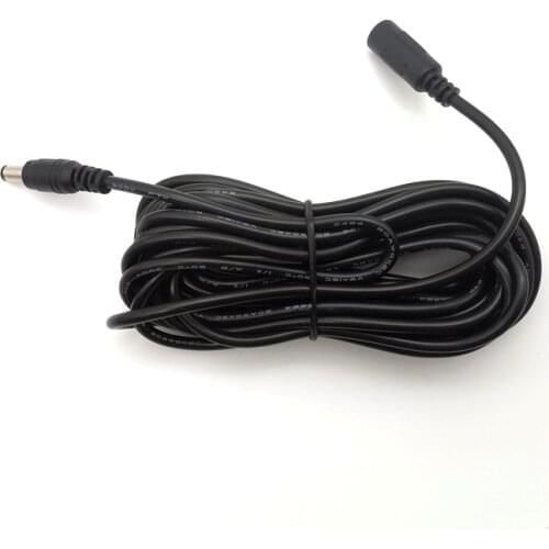 10pc 1m 2m 5m DC Power 5V 9V 12V 5.5*2.1mm/ 5.5x2.1mm Female to Male Plug Cable Extension Power Plug Adapter Connector Cord Jack