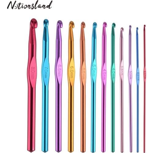 12pcs/set Crochet Hooks Knitting Needles Knit Yarn Weave DIY Craft Yarn Hooks Needles Sewing Tools