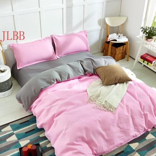 2020 new color bedding set Solid duvet cover set Microfiber bedclothes summer bed linen AB side bed set 3 or 4pcs flat sheet set
