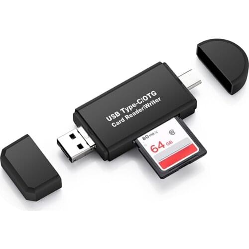 3 In 1 USB Type C Micro USB OTG Card Reader High-speed USB2.0 Universal TF SD for Android computer Extension Headers