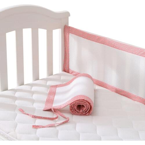 Mini Breathable Crib Bumper for Baby Care Classic Mesh Cot Liner for Unisex Toddler Safe Crib Bumpers