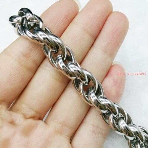 11MM Wide Stainless Steel Necklace Men Gold Link Chain Mens Necklaces Best Friends Jewelry Accessories