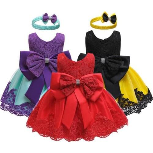 New Baby Kids Tollder Baptism 1 Birthday Girls Lace Wedding Princess Party Christening Dress Children Christmas Dresses Clothes