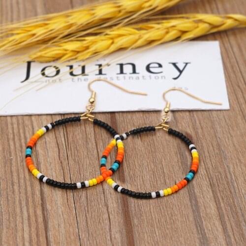 Go2Boho Miyuki Hoop Ear Rings Accessories Native Earring American Jewelry Design Pendientes Friends Gift Earrings For Women