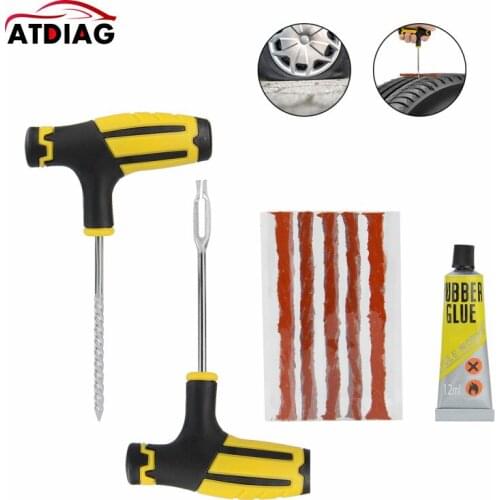 Yellow Car Tire Repair Tool Auto Bike Tubeless Tire Tyre Puncture Tire Repair Kit Plug Garage Car Accessories