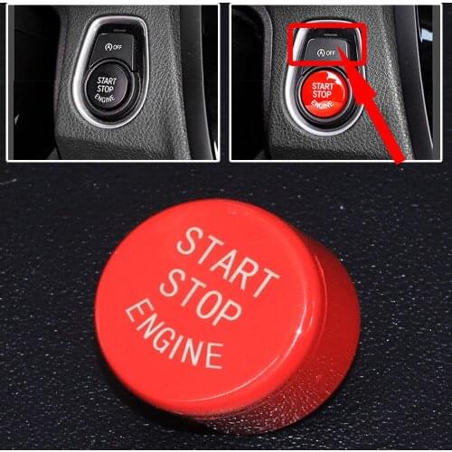 JEAZEA Car Engine Start Stop Switch Button Replace Cover Push Switch Cover For BMW F Series 1 2 3 4 5 6 7 Series X1 X3 X4 X5 X6