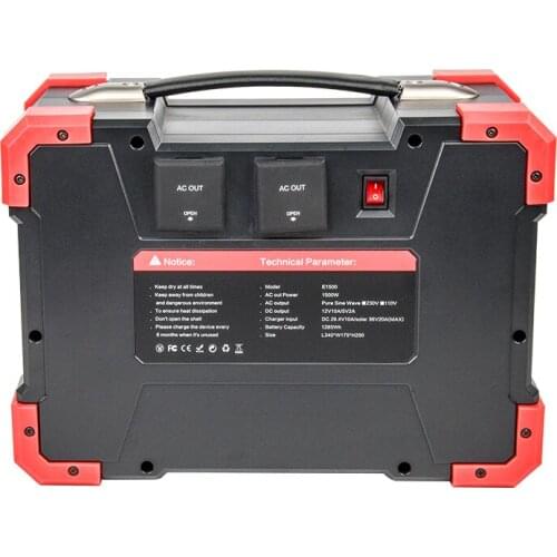 Lithium battery 1500w portable ups uninterruptible power supply