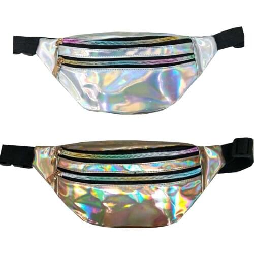 Men and women multi-function laser pockets chest bag single shoulder slung sports outdoor pockets fanny pack