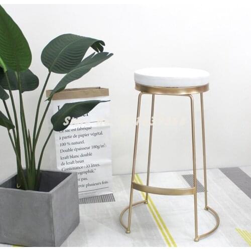 Nordic Style Bar Stool Modern Simple Net Red Milk Tea Dessert Shop Coffee Shop Bar Front Desk High Chair