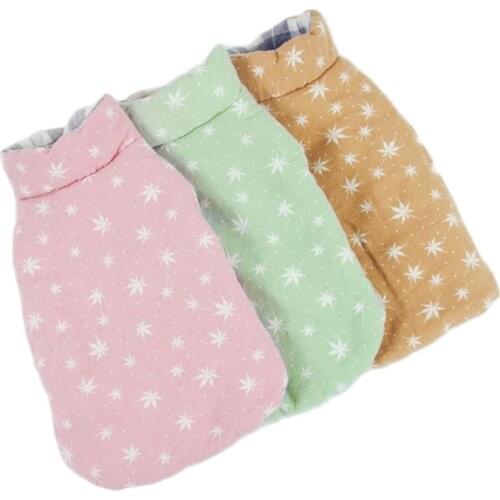 New Dog Cat Winter Coat Jacket Double-sidCat Puppy Jumpsuit Hoodie Maple Leaf Design Winter Warm Clothes Apparel 6 Sizes