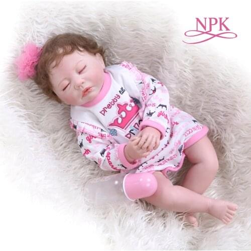 Original NPK 45CM Bebe Girl Doll Reborn Soft Body Cuddly Premie Size Lifelike Real Touch Hand Detailed Paiting Collectible