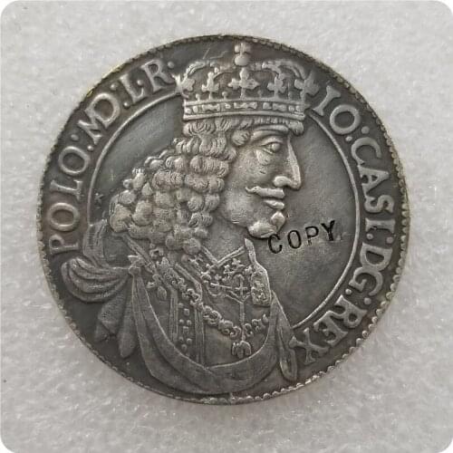 Poland : TALAR - JOAN CASIMIR ( Jan Kazimierz) 1650 COPY commemorative coins-replica coins medal coins collectibles