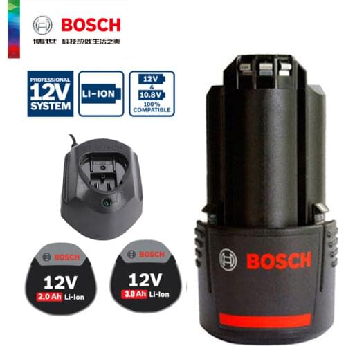 Bosch 12V Professional lithium battery Cordless hand Drill Battery 1.5Ah / 2.0Ah /3.0Ah impact drill GSR/GSB120-Li accessories
