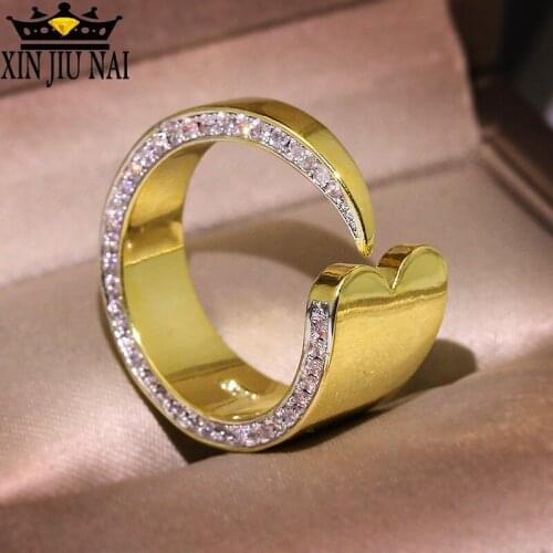 Resizable silver finger thumb ring opening mens womens 14K gold top quality unique smooth geometric diamond rings for women
