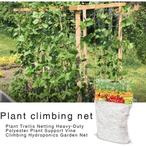 Plant Trellis Netting Heavy-Duty Polyester Plant Support Vine Climbing Hydroponics Garden Net Plant Climbing Polyester Mesh