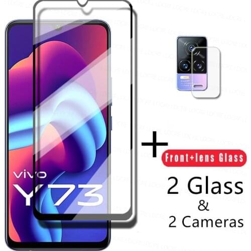 4-in-1 2.5D Tempered Glass For Vivo Y73 Glass For Vivo Y73 Screen Protector HD Phone Camera Lens Film For Vivo Y73 Y53s Y20 Y72