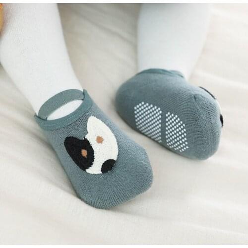 Newborn Infant Winter Anti Slip Sock Toddler Boy Girl Cotton Thermal Animal Print Terry Thicken Warm Ankle Sock Baby Accessories