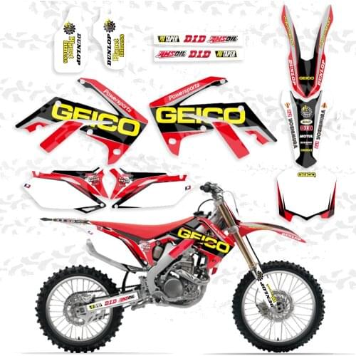 0096 NEW STYLE TEAM GRAPHICS&BACKGROUNDS DECAL STICKERS Kits for CRF250R CRF250 2010-2013 & CRF450R CRF450 2009 -2012