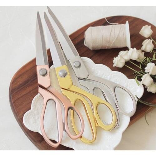 1Pcs High Quality Scissor Stationery Stainless Steel Office Cut Household Thread Cutting Scissors Crane Mouth Sewing Scissors