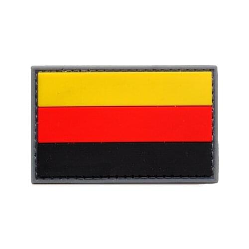 1PCS PVC Germany Flag Patch Backpack Bag Jacket Armband Badge Hook and Loop Double Side 7cm * 5 cm