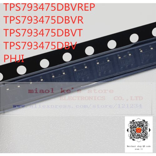 [10pcs-50pcs]100%New original: TPS793475DBVREP TPS793475DBVR TPS793475DBVT TPS793475DBV TPS793475 PHJI - IC REG LIN 4.75V 200MA
