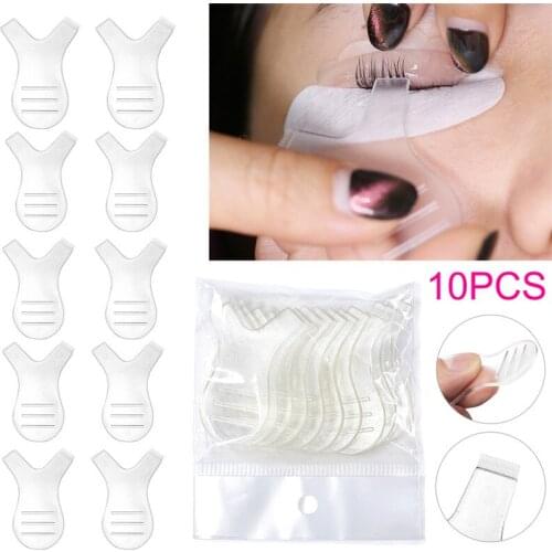 10Pcs/Set Y Shape Cleaning Heads Plastic Soft Brush Disposable Eyelash Clean Up Brush Makeup Mascara Tools