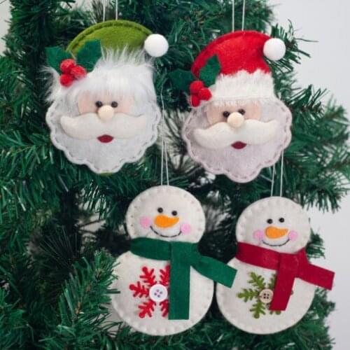 2020 foreign trade new Christmas tree decoration pendant set creative fabric small pendant gift Christmas ornaments