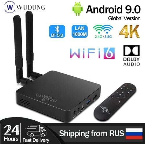 2021 Newest UGOOS AM6B Plus Smart TV Box WIFI 6 Amlogic S922X-J 2.2GHZ 1000M LAN 4K BT5.0 4GB DDR4 32G ROM Android 9 Set Top Box