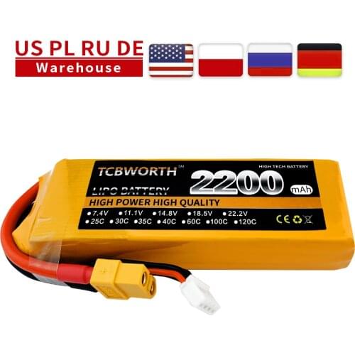 Power Batteries 3S 11.1V 2200mAh 30C 40C 60C RC LiPo Battery For RC Airplane Helicopter Quadrotor Car Boat RC Toys Battery 3S