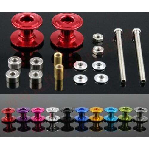 Free Shipping 2Pcs 13-12mm Aluminium alloy dual head guide roller for Tamiya mini 4WD rc car spare parts #94979/94945