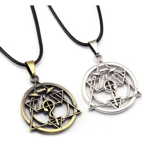 Fullmetal Alchemist Choker Necklace Homunculus Circle Pendant Men Women Gift Anime Jewelry Action Figure Cosplay Toys