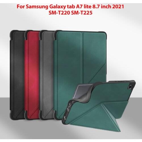 Origami Case for Samsung Galaxy Tab A7 Lite 2021, PU Leather Stand Cover for T220 T225 Magnetic Protective Shell
