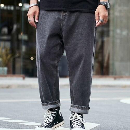 Ankle jeans denim man plus size men solid color casual loose trousers Harlan straight denim trousers