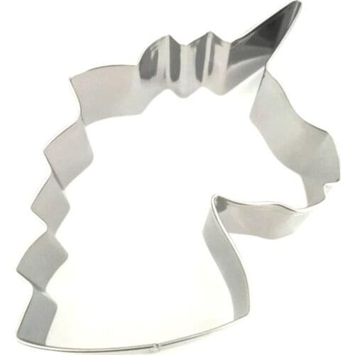 Unicorn Head Stainless Steel Cookie Cutter Biscuit Cookie Baking Mold Fondant Cutter Cake Decorating Tools