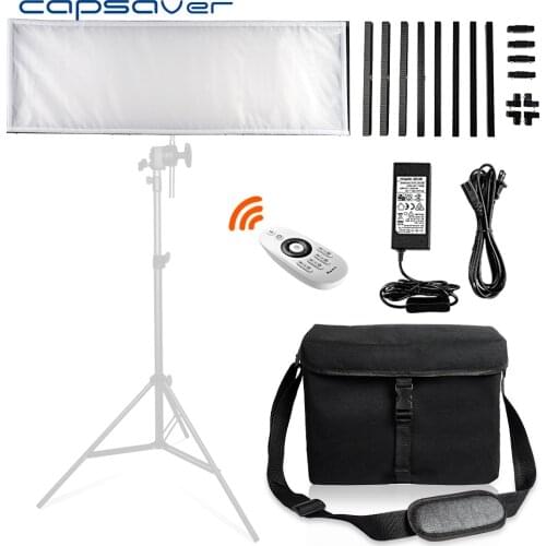 Capsaver FL1x3 Flexible LED Video Light 30*90cm Rollable Cloth Panel Lamp Studio Remote Control Photography Lighting for Youtube