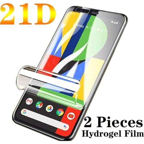 2PCS Full Premium Hydrogel Film For Google Pixel Pixel 5 2 3 3A XL Pixel 2 XL Pixel3 Pixel 4a 5G Protective TPU Screen Protector